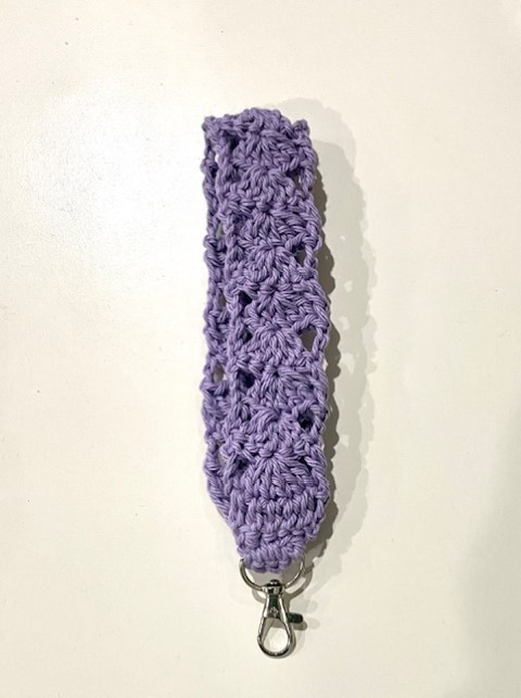 Crochet lavender keychain, very pretty and simple to make